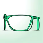 large circular green-tinted glasses with black frames image